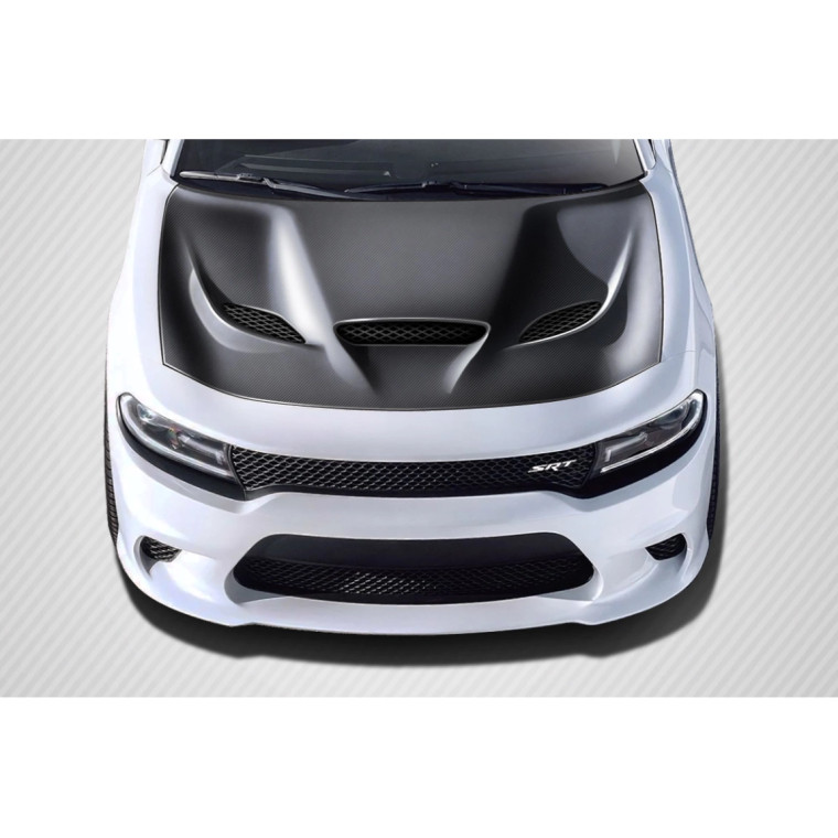 2015-2023 Dodge Charger Carbon Creations Dritech Hellcat Look Hood - 1 Piece - image 1
