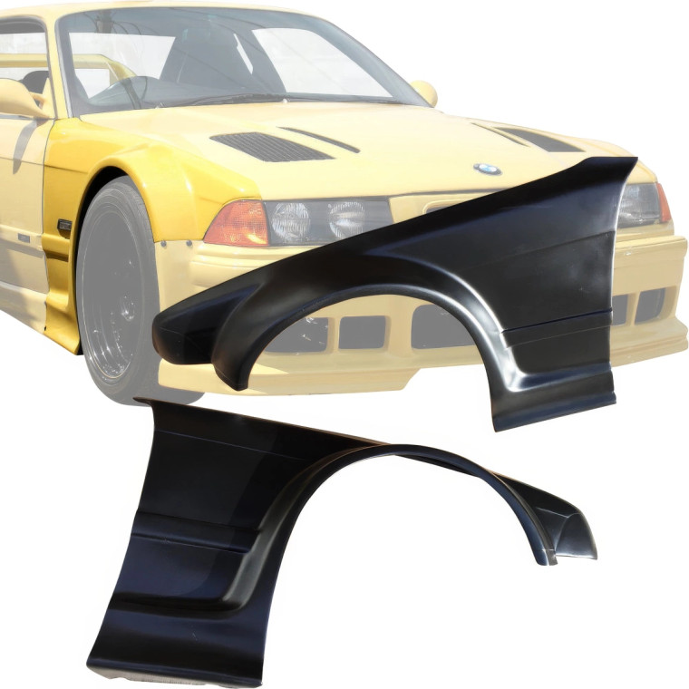 VSaero FRP RIEG DTM Wide Body Fenders (front) 50mm > BMW 318i 325i (E36) 1992-1998 > 2dr Coupe - image 1
