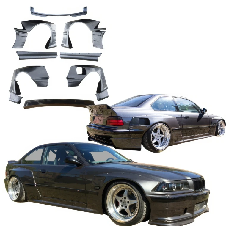 FRP TKYO Wide Body Kit 12pc w Wing > BMW 318i 325i (E36) 1992-1998 > 2dr Coupe - image 1