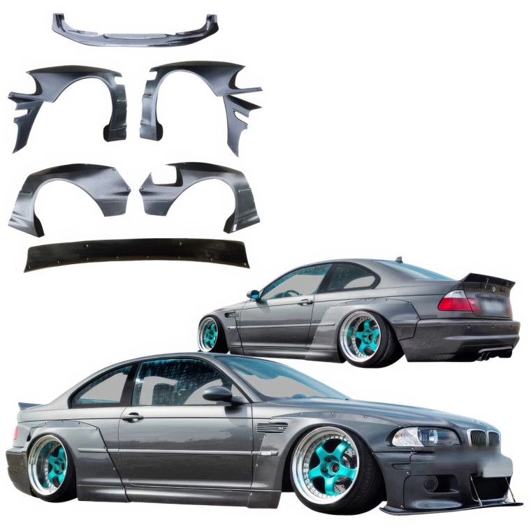 VSaero FRP TKYO Wide Body Kit 8pc > BMW M3 (E46) 2002-2005 > 2dr Coupe - image 1