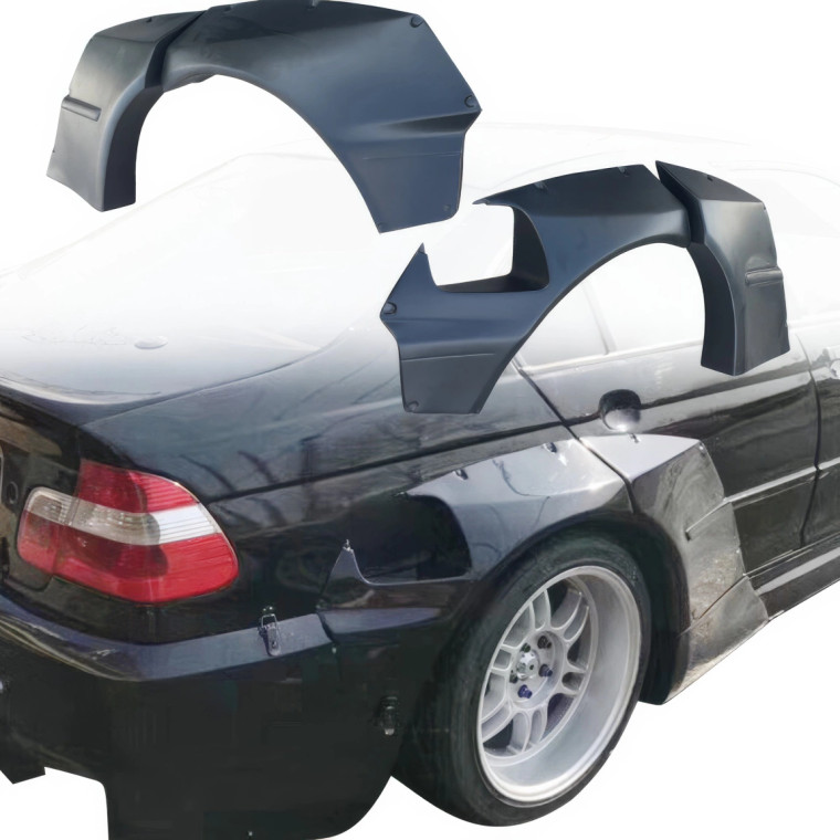 VSaero FRP TKYO V1 Wide Body Fender Flares (rear) > BMW 325i 330i (E46) 1999-2005 > 4dr Sedan - image 1