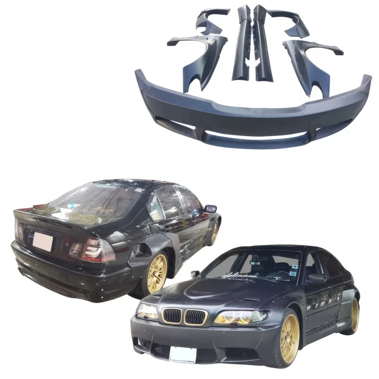 FRP TKYO V1 Wide Body Kit > BMW 325i 330i (E46) 2002-2005 > 4dr Sedan - image 1