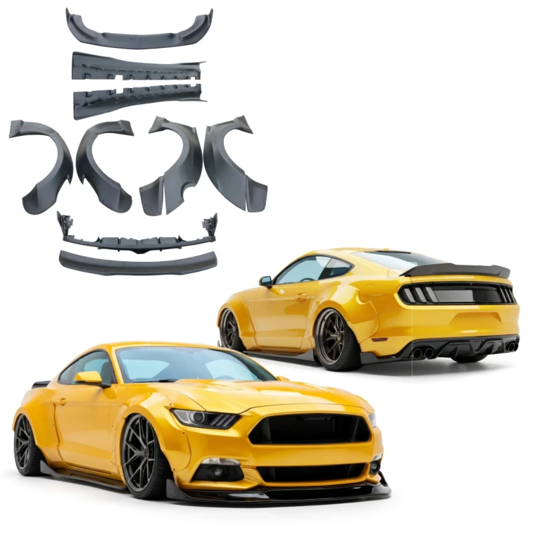 FRP RBOT Wide Body Kit /w Wing > Ford Mustang 2015-2017 - image 1