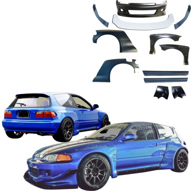 FRP TKYO Wide Body Kit 12pc > Honda Civic EG 1992-1995 > 3dr Hatchback - image 1