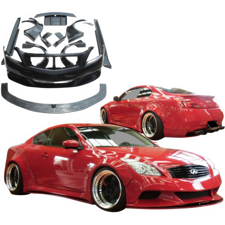 VSaero FRP LBPE Wide Body Kit w Wing > Infiniti G37 Coupe 2008-2015 > 2dr Coupe - image 1