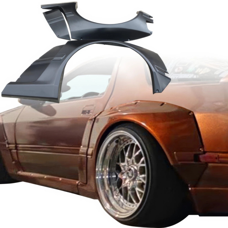VSaero FRP TKYO Wide Body Fender Flares (rear) 90mm > Mazda RX-7 (FC3S) 1986-1992 - image 1