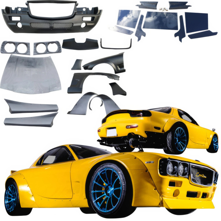 VSaero FRP TKYO Boss Wide Body Kit 16pc > Mazda RX-7 (FD3S) 1993-1997 - image 1
