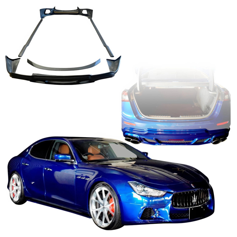VSaero FRP WAL Body Kit 5pc /w Wing > Maserati Ghibli 2013-2017 - image 1