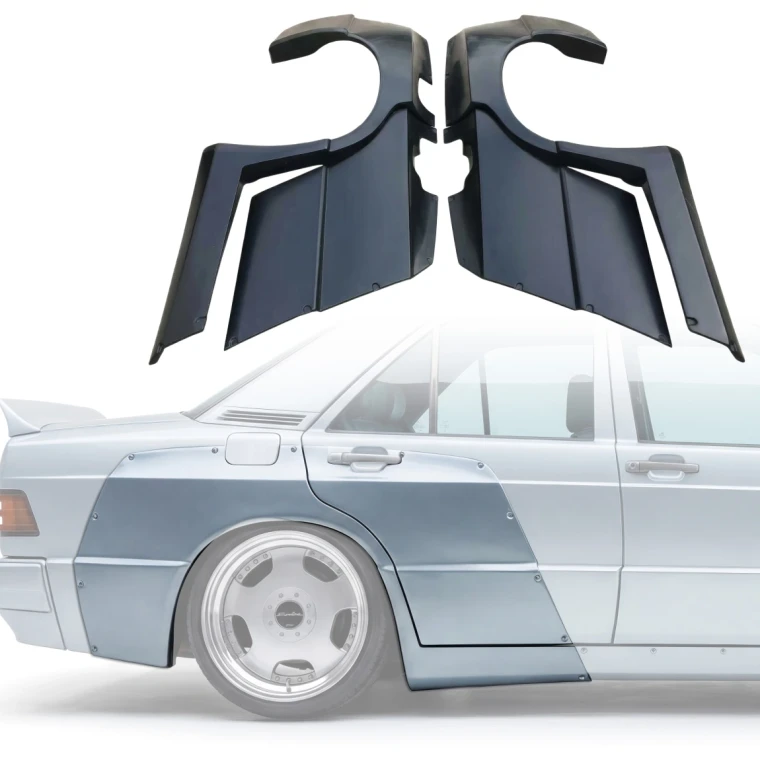 FRP TKYO Wide Body Fenders (rear) 4pc > Mercedes-Benz 190E (W201) 1988-1993 - image 1