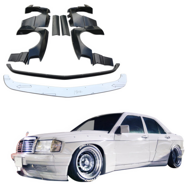 VSaero FRP TKYO Body Kit 12pc > Mercedes-Benz 190E (W201) 1988-1993 - image 1