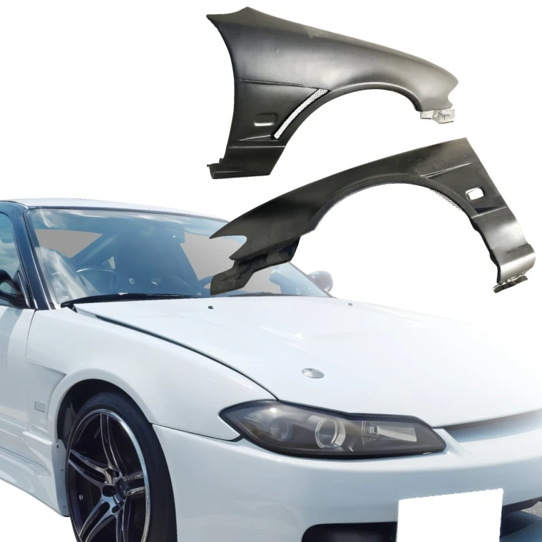 FRP MSPO S13.5 Conversion Fenders (front) > Nissan 240SX 1989-1994 > 2/3dr - image 1