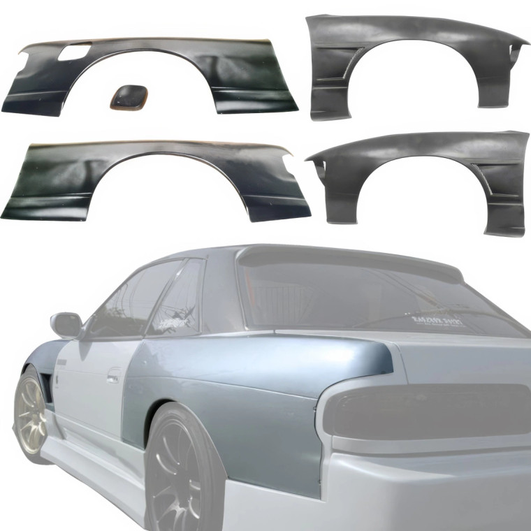 VSaero FRP MSPO Wide Body Fenders Set (front & rear) 20/50mm > Nissan 240SX 1989-1994 > 2dr Coupe - image 1