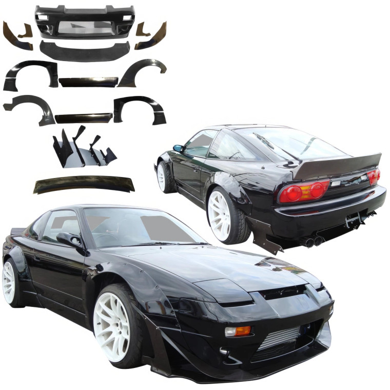 VSaero FRP TKYO v2 Wide Body Kit w Wing > Nissan 240SX 1989-1994 > 3dr Hatch - image 1