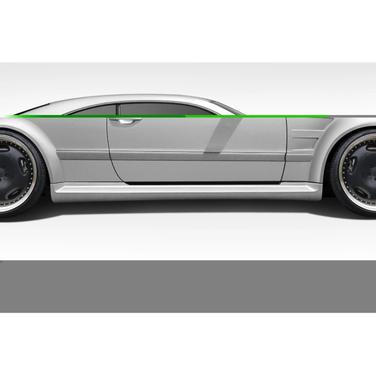 1998-2002 Mercedes CLK W208 Black Series Look Wide Body Side Skirts Rocker Panels - 2 Piece - image 1