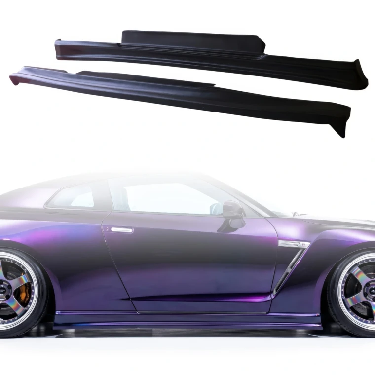 FRP CWE Side Skirts > Nissan GT-R GTR (R35) 2009-2024 - image 1