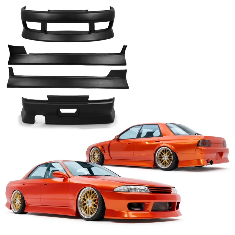 FRP BSPO Body Kit 4pc > Nissan Skyline (R32) GTS 1990-1993 > 4dr Sedan - image 1