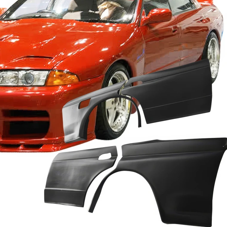 FRP CFAC Wide Body Fenders (rear) 4pc > Nissan Skyline (R32) GTS 1990-1993 > 4dr Sedan - image 1