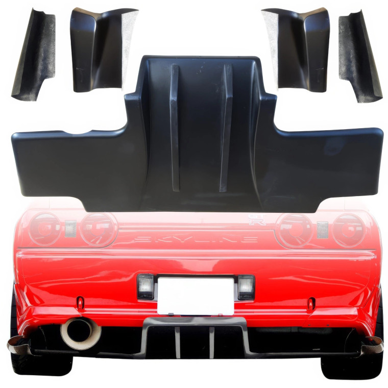 VSaero FRP RAME Diffuser 5pc > Nissan Skyline (R32) GTS 1990-1994 > 2dr Coupe - image 1