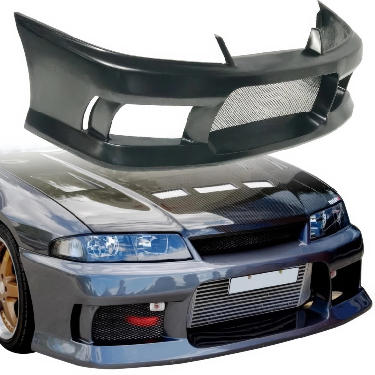 VSaero FRP MSPO v2 Front Bumper > Nissan Skyline (R33) GTS 1995-1998 > 2/4dr - image 1