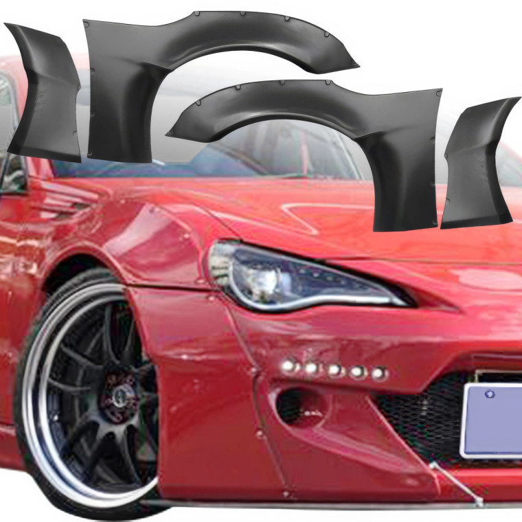 VSaero FRP TKYO v2 Wide Body Fender Flares (front) 4pc 45mm > Toyota 86 2017-2020 - image 1