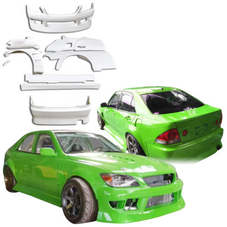 ModeloDrive FRP BSPO Wide Body Kit 12pc > Lexus IS300 2000-2005> 4dr - image 1
