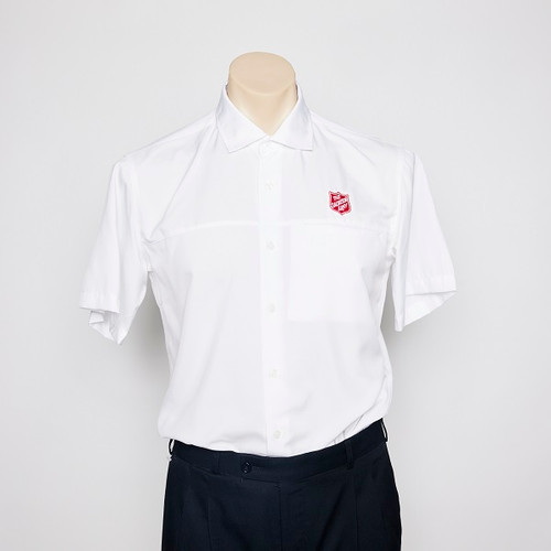 Men's Casual White Short Sleeve Shirt