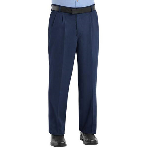 Trousers - Mens Navy Casual Pleated Front Paul Mason