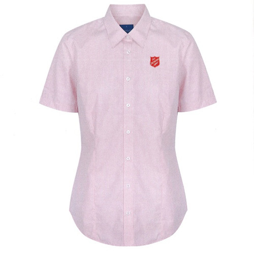 Ladies Pink Blouse Short Sleeve