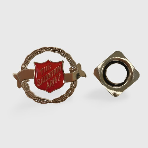 Badge - Salvation Army Wreath With Magnet Fastener