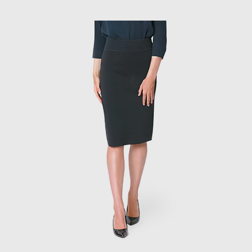 Ladies French Navy Milano Pencil Skirt