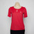 Ladies Red/Silver Blouse Short Sleeve