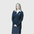 Ladies Navy Zip Front Cardigan