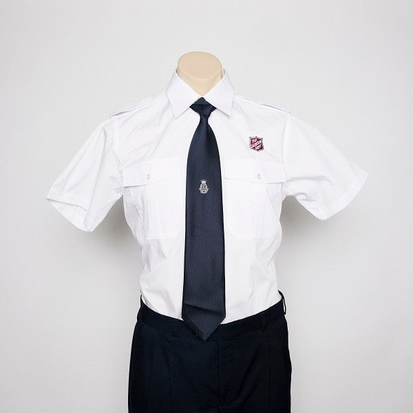 Mens White Uniform Shirt Short Sleeve A.I.W. BRAND