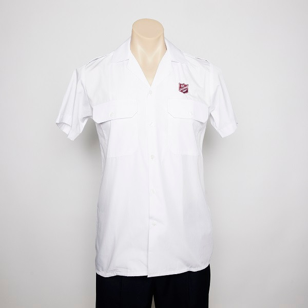 Mens White Shirt Open Neck