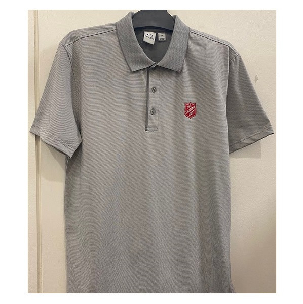 Mens Silver Grey Polo Short Sleeve