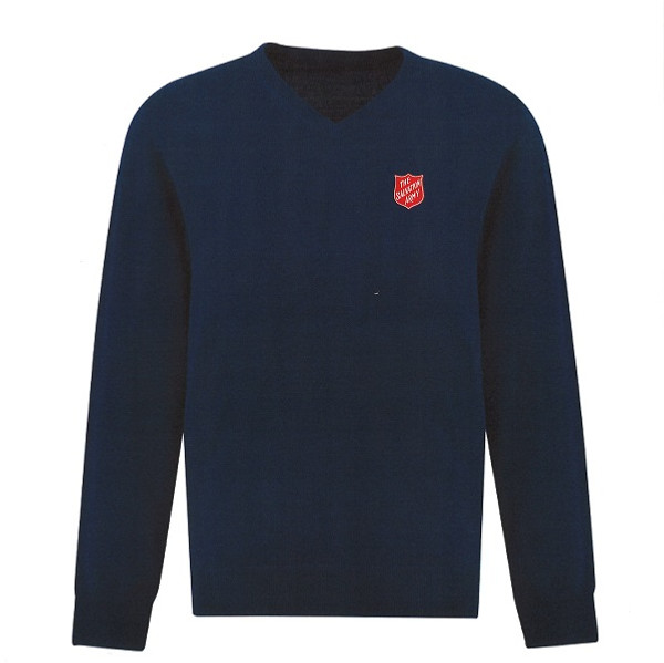 Unisex French Blue Jumper V-Neck