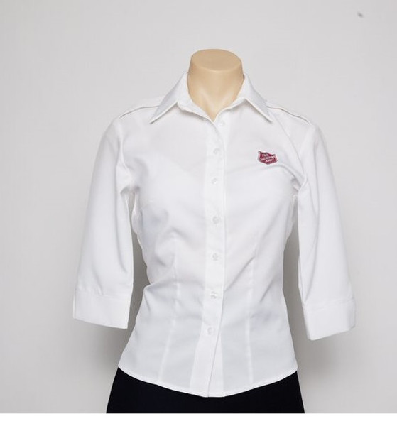 Ladies White Blouse 3/4 Sleeve