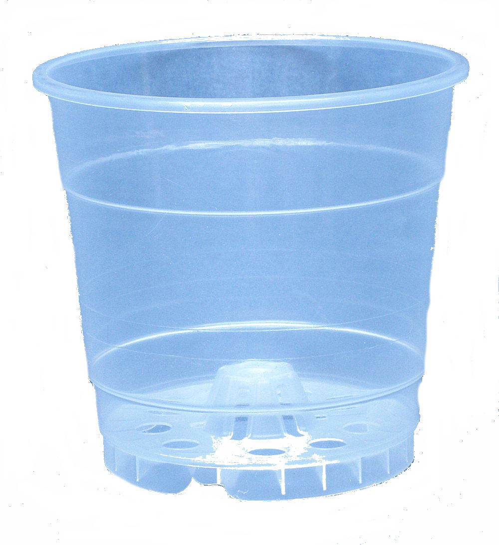 Clear Plastic Pot for Orchids 4 1/2 inch Diameter - Orchid Supply Store