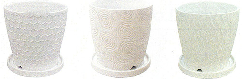 4 Inch Matte White Planter