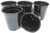 Black Plastic Starter Pot for Plants 5" Diameter - Quantity 10