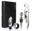 Boxed Wine Accessory Set w/Polished Steel Handles