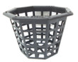 4 Inch Black Octagon Plastic Orchid Basket