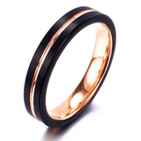 4mm - Women's Tungsten Wedding Bands. Black Matte Finish with Rose Gold Tungsten Carbide Ring. ✦ View All Store Items Seller Savings Direct