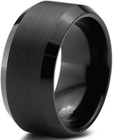 10mm - Unisex or Men's Tungsten Wedding Bands. Black Tungsten Carbide Ring. Brushed Top Comfort Fit ✦ View All Store Items Seller Savings Direct