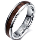 5mm - Unisex or Women's Wedding Bands. Tungsten Ring Wedding Band, Engagement Ring with Koa Wood Inlay. Comfort Fit ✦ Women's Wedding Bands / Engagement Rings Seller Savings Direct physical