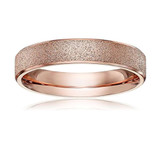 4mm - Domed Titanium Ring With Rose Gold Plating And Sandblasted Crystalline Finish ✦ View All Store Items Seller Savings Direct