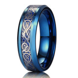 6mm - Unisex or Women's Tungsten Wedding Band. Blue and Silver Celtic Wedding Band with Resin Inlay. Celtic Knot Tungsten Carbide Ring Comfort Fit ✦ View All Store Items Seller Savings Direct