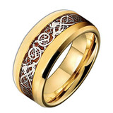 8mm - Unisex or Men's Titanium Wedding Band. Celtic Wedding Band Gold with Wood Resin Inlay Celtic Knot Titanium Ring. ✦ View All Store Items Seller Savings Direct