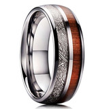 8mm - Tungsten Meteorite Guys Wedding Bands, with Koa Wood Inlay Ring. Silver Tone ✦ View All Store Items Seller Savings Direct