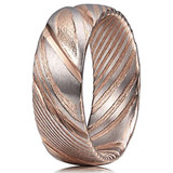 8mm - Rose Gold Brushed Mokume Gane Tungsten - Forged Ring- Mokume Band - Damascus Ring- Two Color Mokume- Mokume Wedding Bands - Mokumegane for Men or Women ✦ View All Store Items Seller Savings Direct